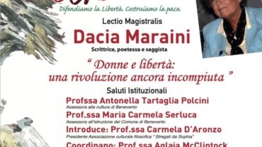 Festival filosofico del Sannio: lectio magistralis di Dacia Maraini